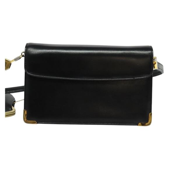 DIOR Shoulder Bag Leather Black Gold - Picture 3 of 14